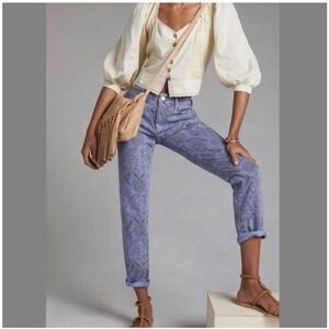 Pilcro Jeans Boyfriend Floral Tapestry Slim Leg Jeans Blue Grey Size 27